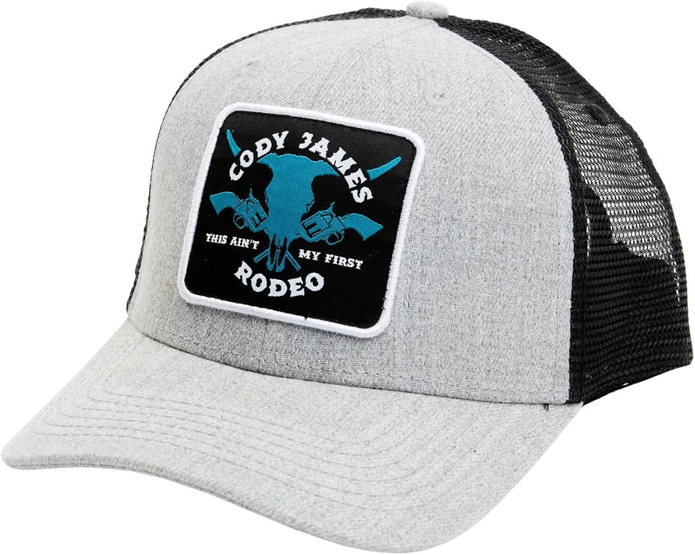 Cody James Men's Steer Head Logo Patch Mesh Back Ball Cap Light Grey One Size | Amazon (US)