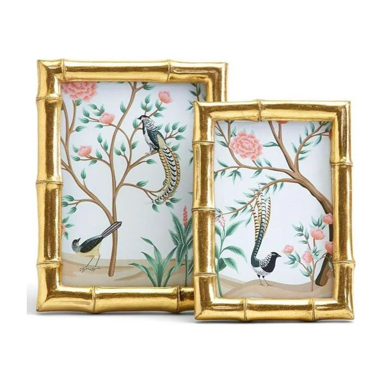 Two's Company Set of 2 Gold Faux Bamboo Photo Frames | Walmart (US)