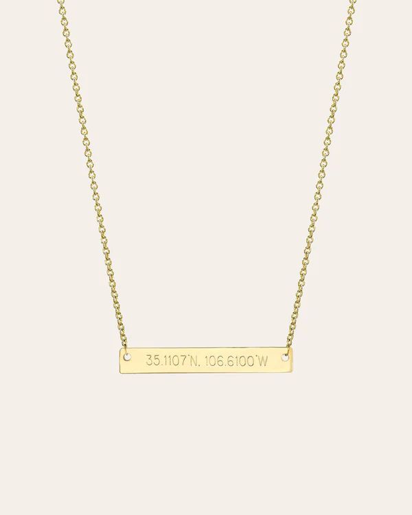 Mini Nameplate Necklace | Zoe Lev Jewelry