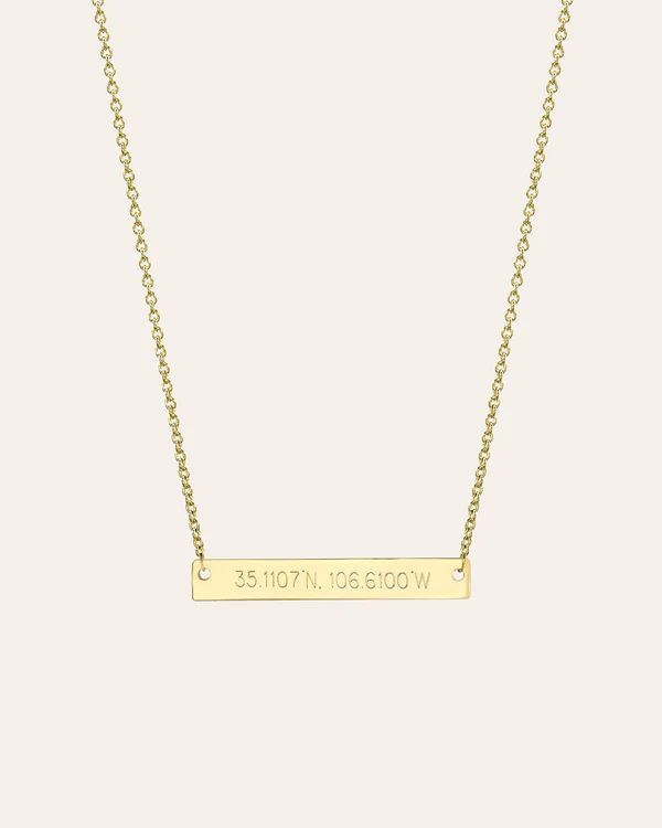 Mini Nameplate Necklace | Zoe Lev Jewelry