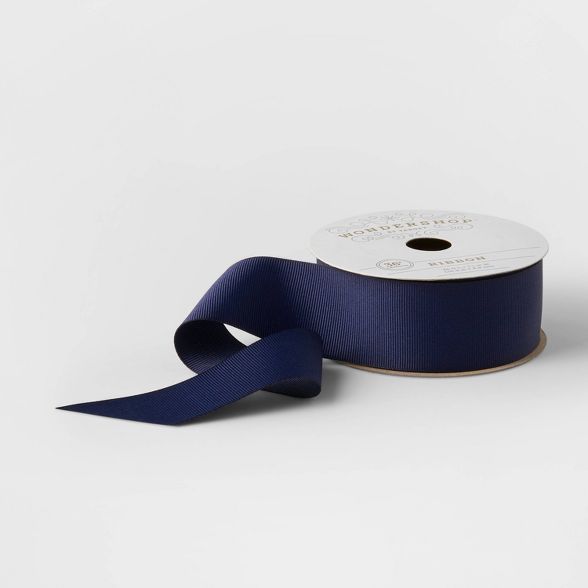 1.5" Grosgrain Fabric Ribbon Navy 36ft - Wondershop™ | Target