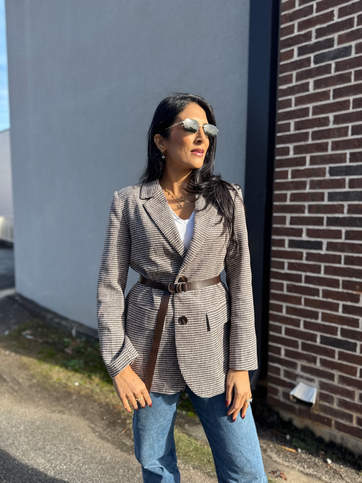 My favorite way to elevate an ootd - belted blazer houndstooth use code chicks_12 to save an additional 12% off your order

#LTKWorkwear #LTKFindsUnder100 #LTKootd