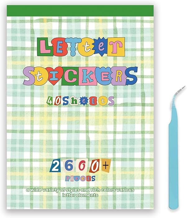 2600Pcs Magazine Letter Stickers Book for Scrapbook Album, Vintage Ransom Alphabet Stickers for J... | Amazon (US)