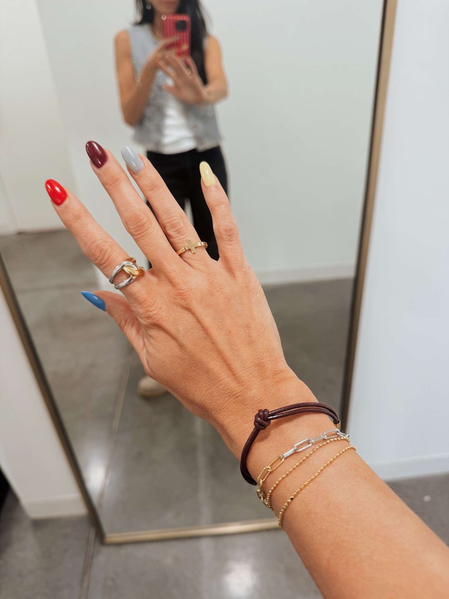 The perfect fall bracelet stack + mixed metal ring from @Nickel & Suede