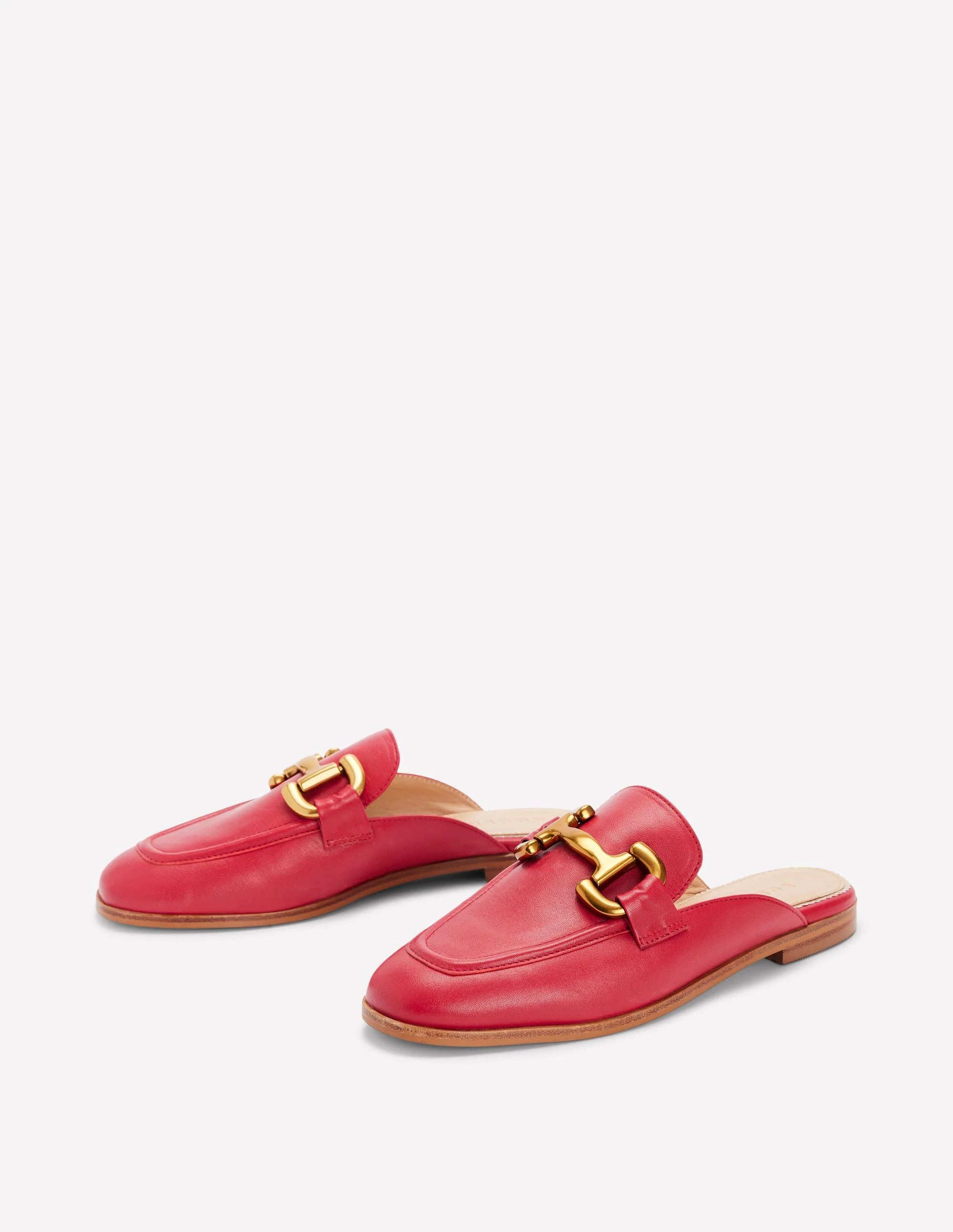 Iris Snaffle Mule Loafers-Red | Boden (US)