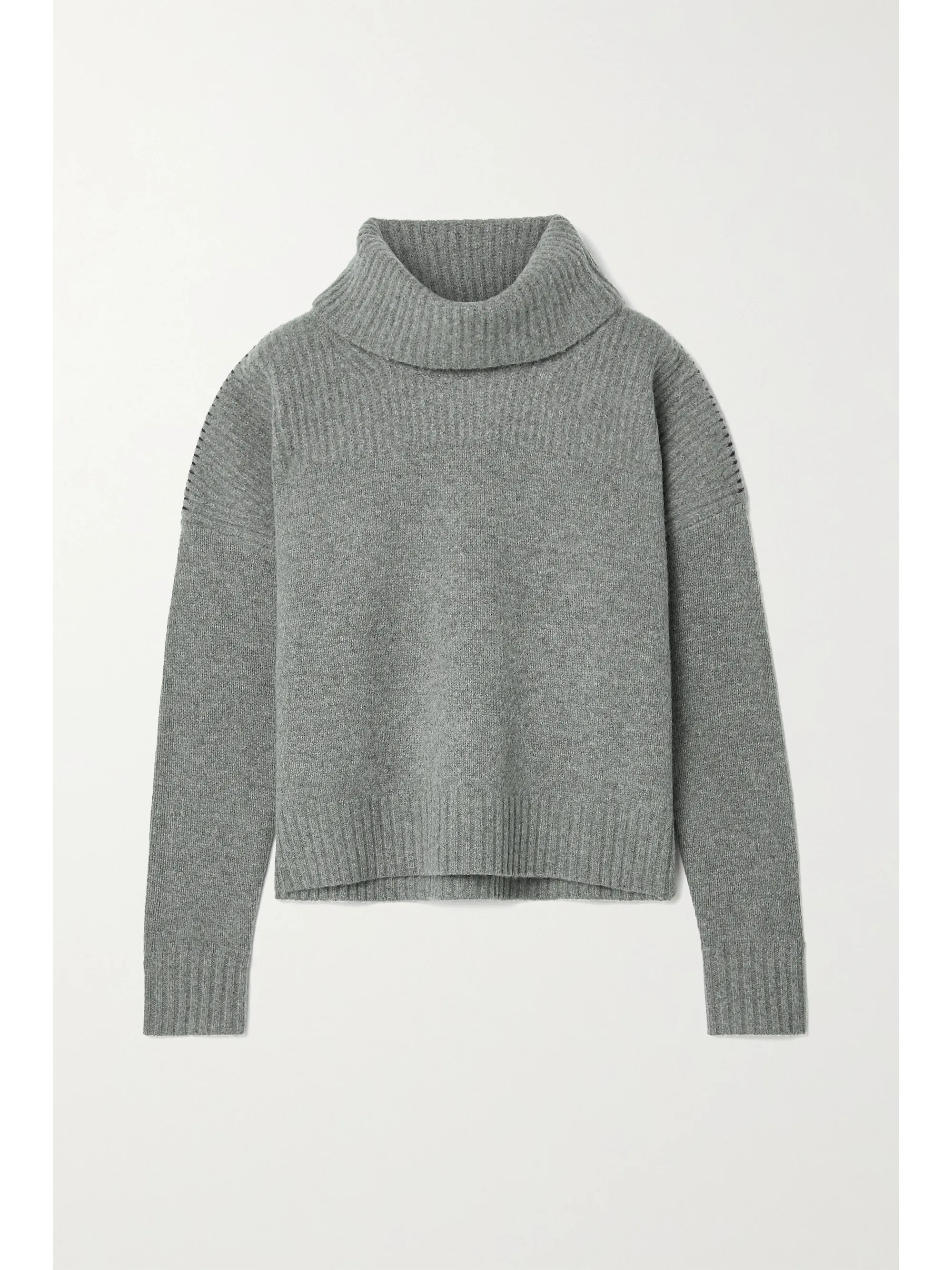 Gray Ribbed wool turtleneck sweater | Jason Wu | NET-A-PORTER | NET-A-PORTER (US)