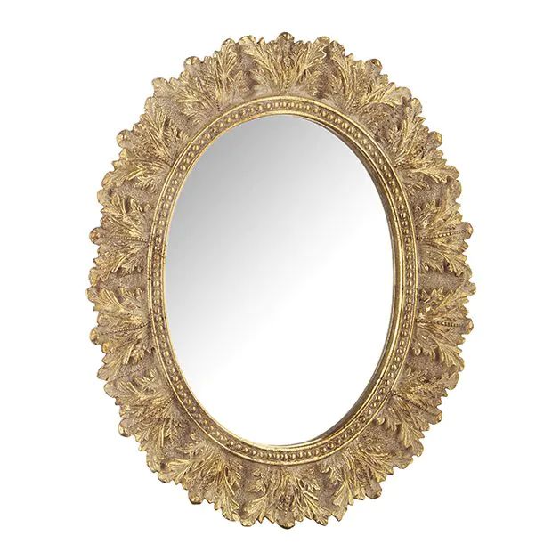 Ornate Gold Oval Mirror | Antique Farm House