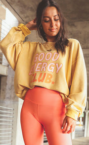 friday + saturday: good energy club corded sweatshirt | RIFFRAFF