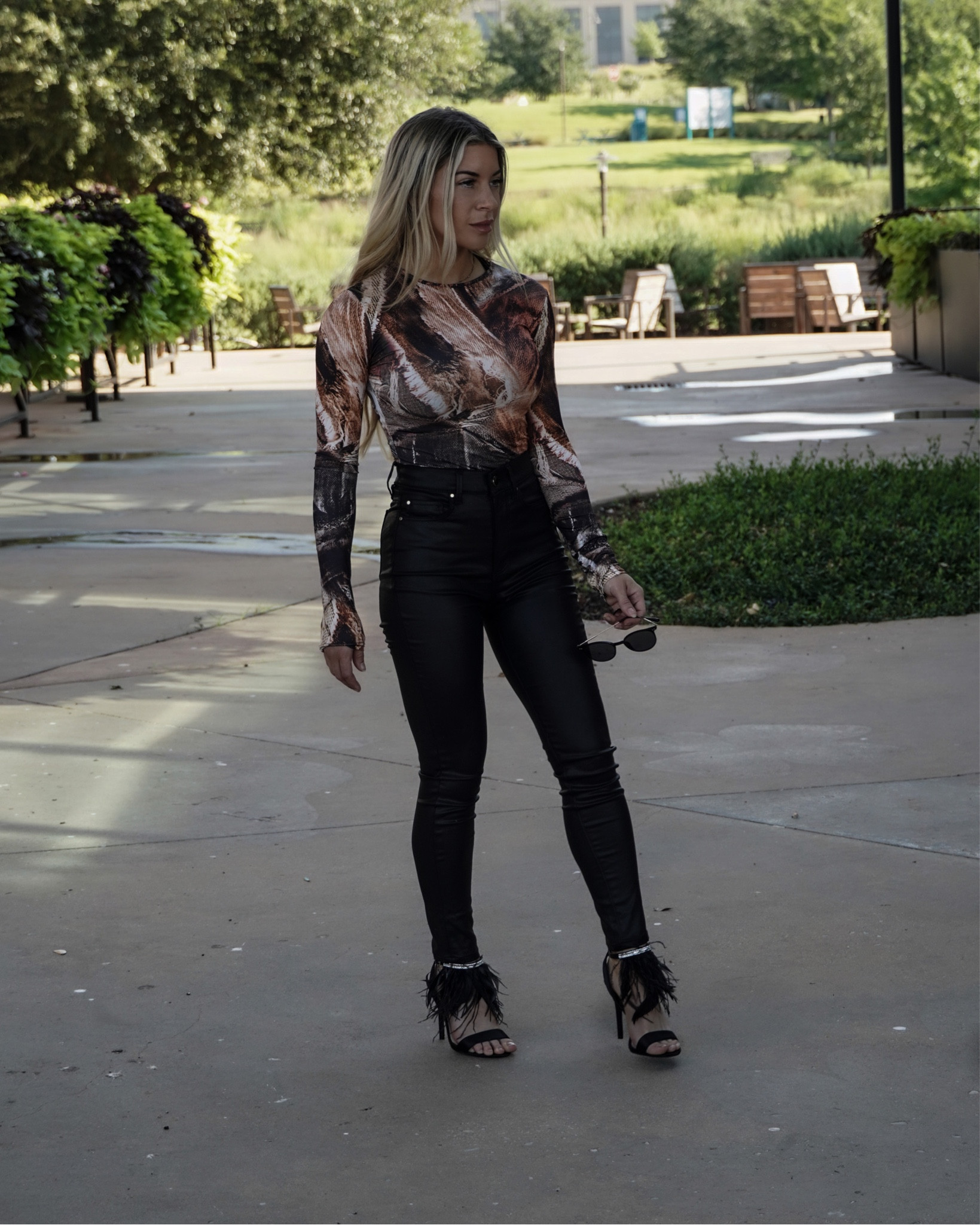 Night out. Black leather pants. Coated skinny jeans. Girls night outfit.

#LTKunder50 #LTKFind #LTKSeasonal