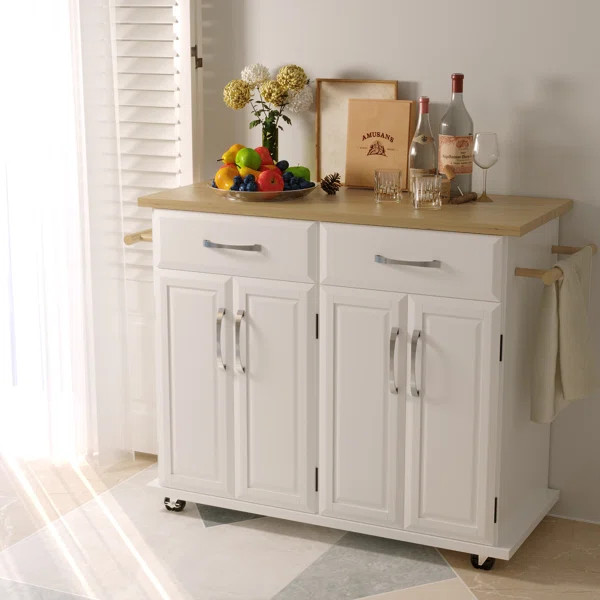 41.7'' Wide Rolling Kitchen Island | Wayfair North America