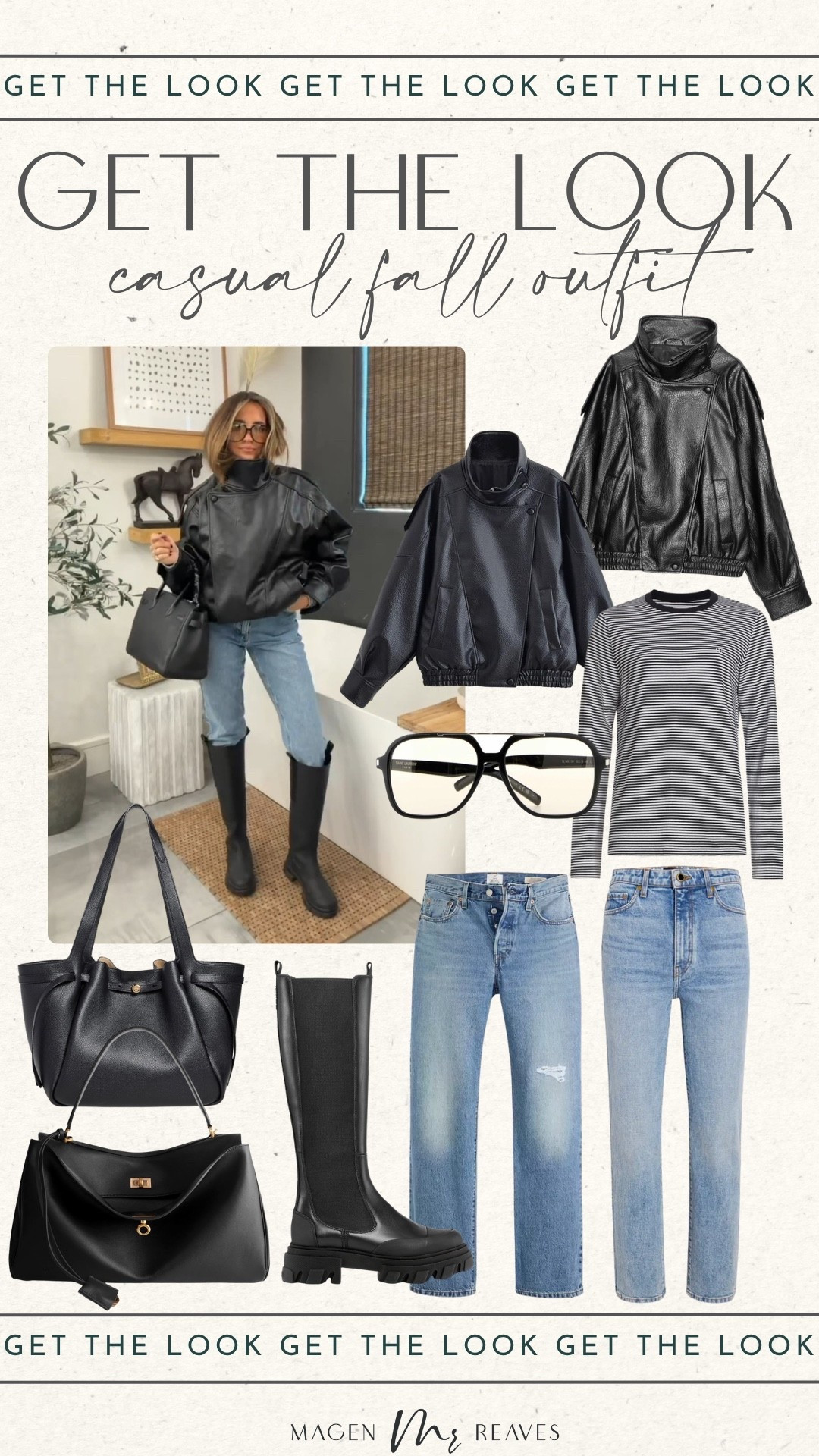 Casual outfit featuring my new fave leather jacket!! Linked a more affordable option that looks really similar too!

leather jacket, striped long sleeve, fall fashion, petite style, anine bing, zara, casual outfit

#LTKStyleTip #LTKItBag #LTKPetite