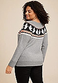 Plus Size Halloween Ghost Fair Isle Sweater | Maurices