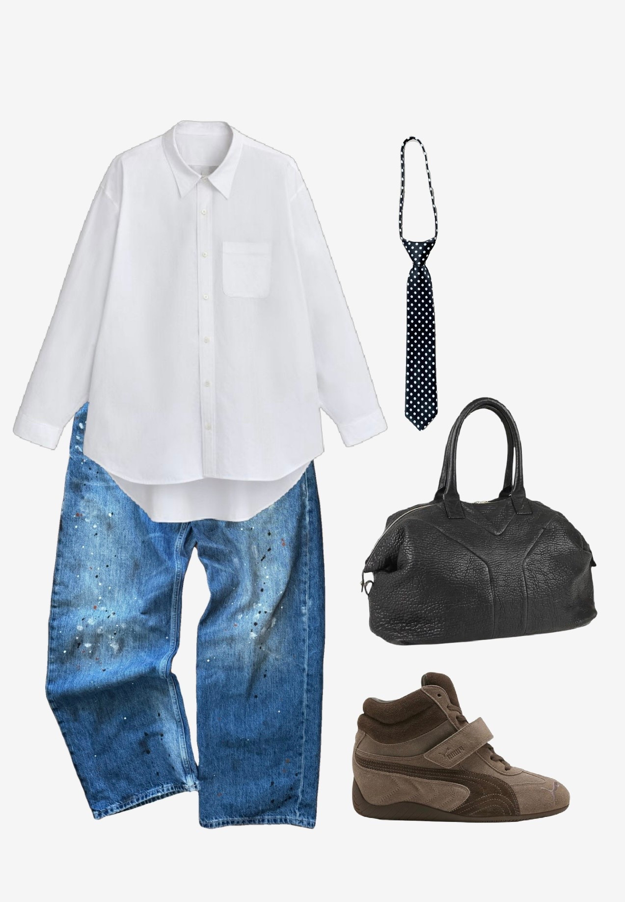 Sometimes a tie is a fun accessory. 
Shirt and bag are secondhand  

#LTKOver40 #LTKootd