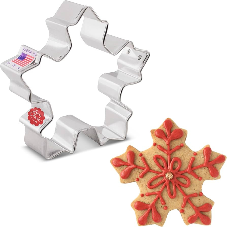 Festive Snowflake Cookie Cutter, 3.25" Made in USA by Ann Clark | Amazon (US)