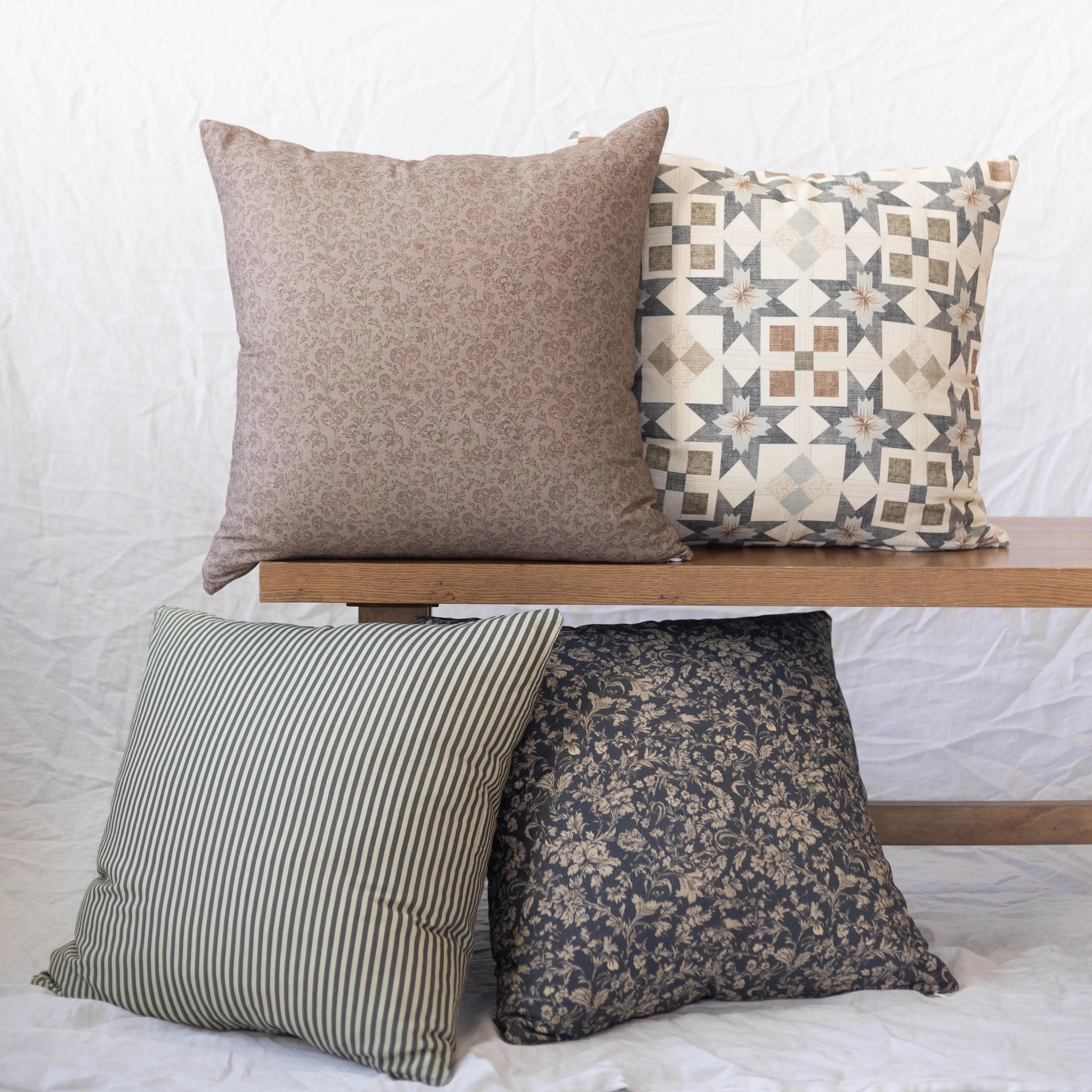 Fall Harvest Pillow Cover 4-Pack - 18" | 22" | Woven Nook