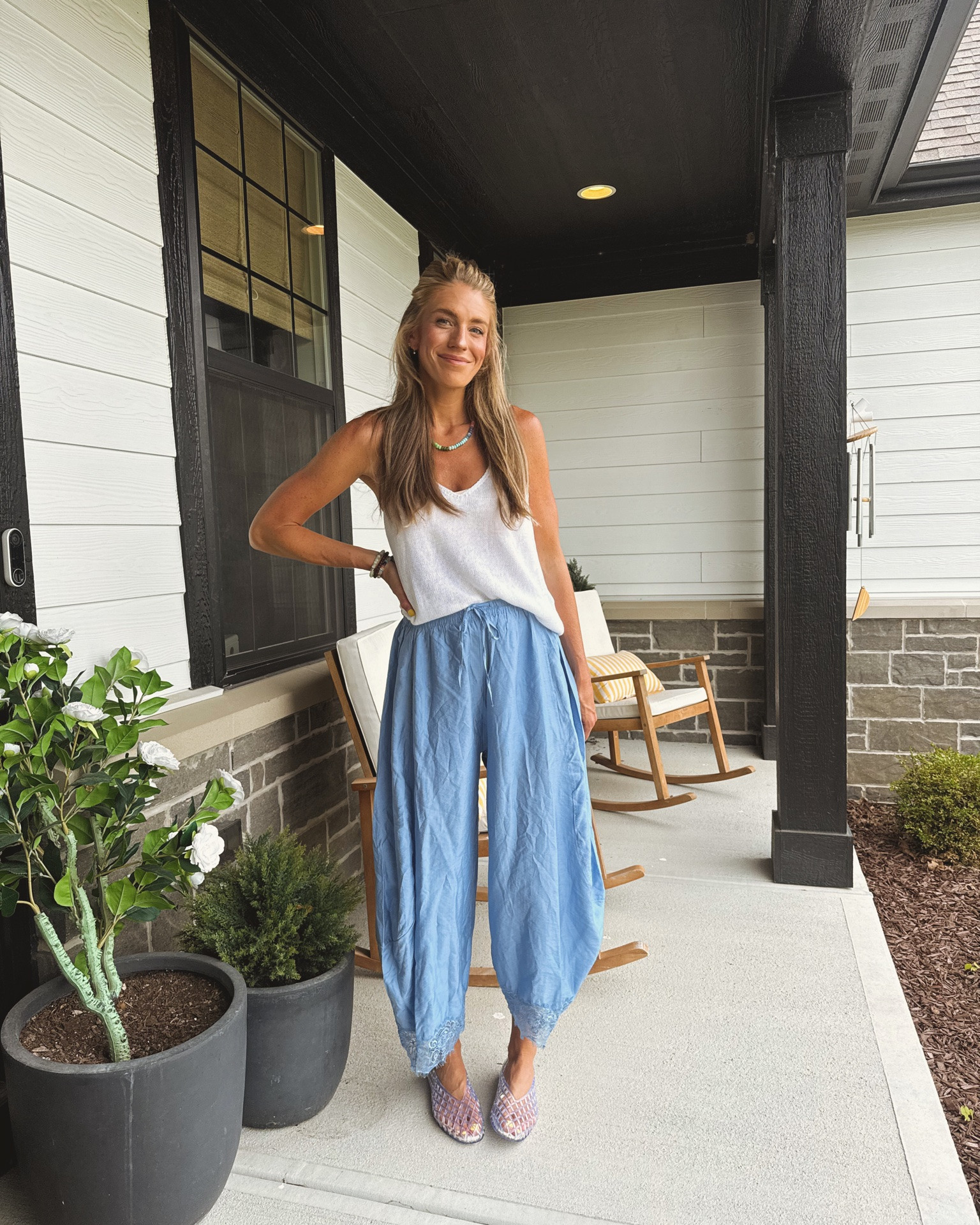 Ally wore today and it’s all on sale for the Anthropologie sale plus I have a personal code that works sitewide on 100+ dollar orders code ASHLEYB20 get you 20% off

MY PANTS COME TALL SIZES! I AM WEARING A SIZE SMALL TALL THEY DO RUN OVERSIZED AND THEY ARE NOT SEE-THROUGH