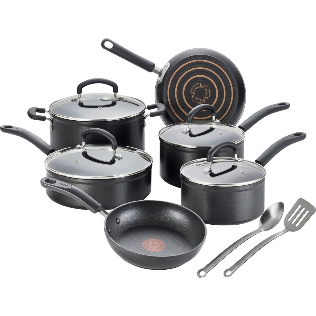 T-fal Expert Forged Nonstick Cookware, 12pc Set, Black | Target