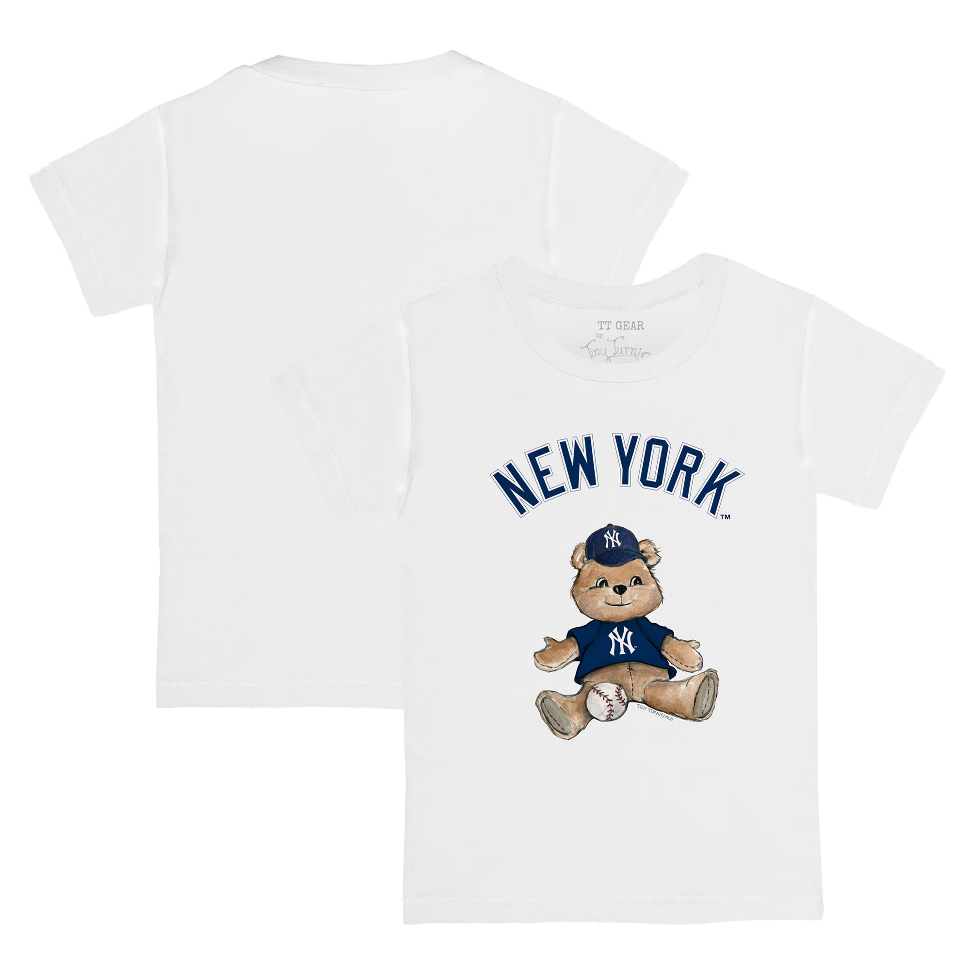 Youth New York Yankees Tiny Turnip White Teddy Boy T-Shirt | MLB Shop