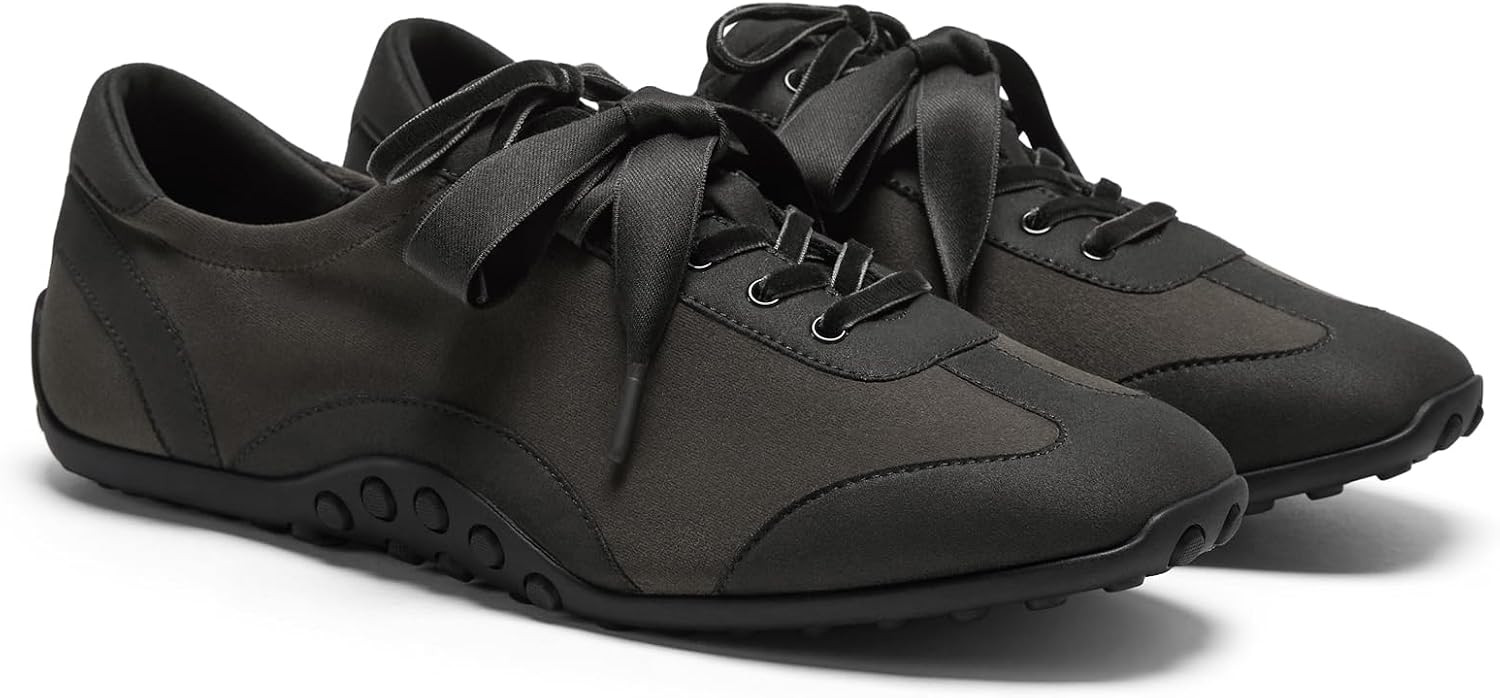 VIVAIA Carol Women's Square Toe Jogger Sneakerina Comfortable Satin Fahion Ballet Sneakers Barefoot-Like Non Slip Walking Shoes for Daily Dress | Amazon (US)