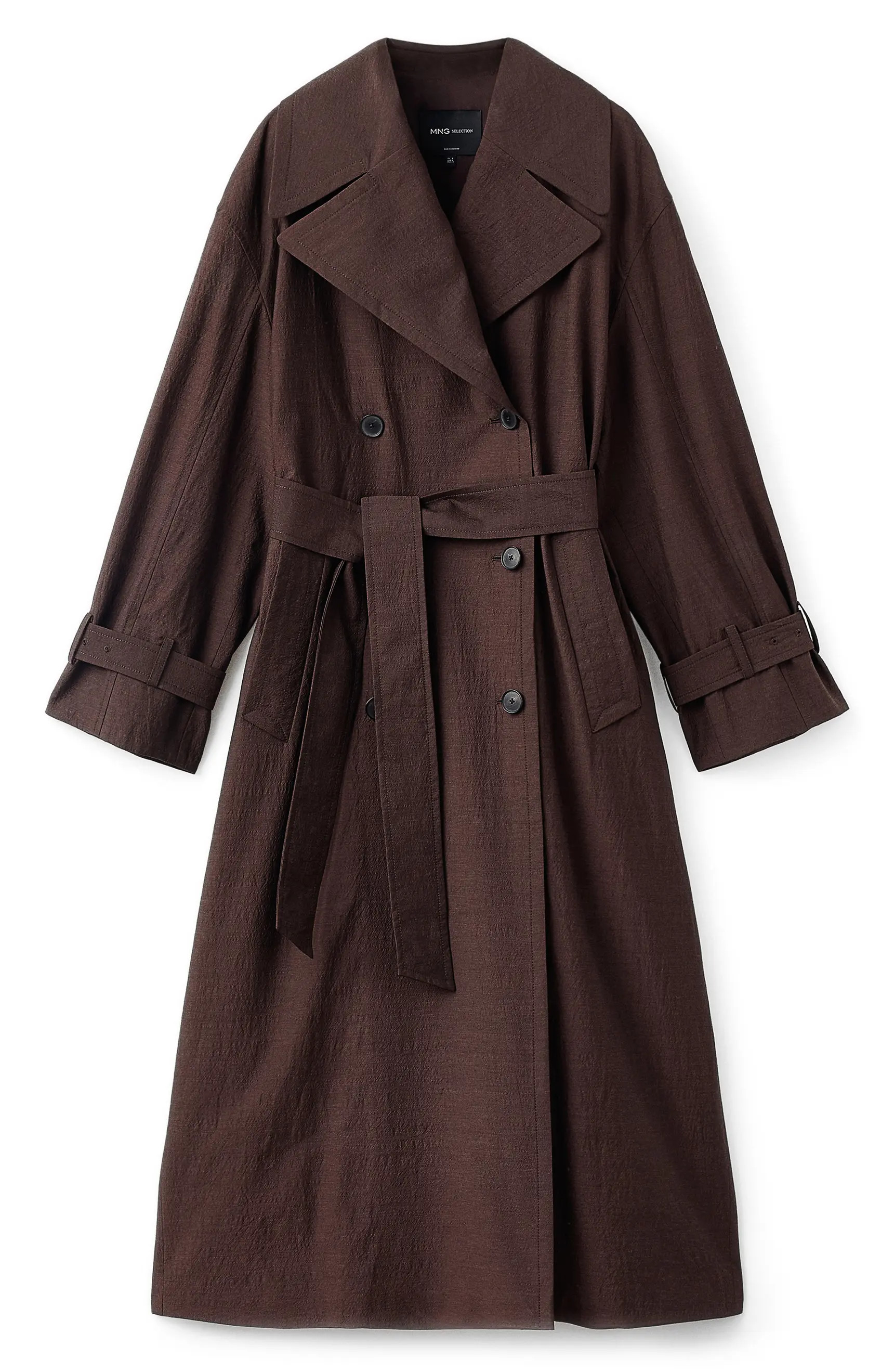 MANGO Selection Virgin Wool Blend Trench Coat | Nordstrom | Nordstrom