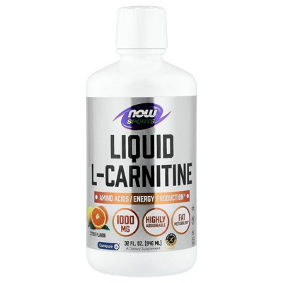 NOW Foods Sports, Liquid L-Carnitine, Citrus, 32 fl oz (946 ml) | Target