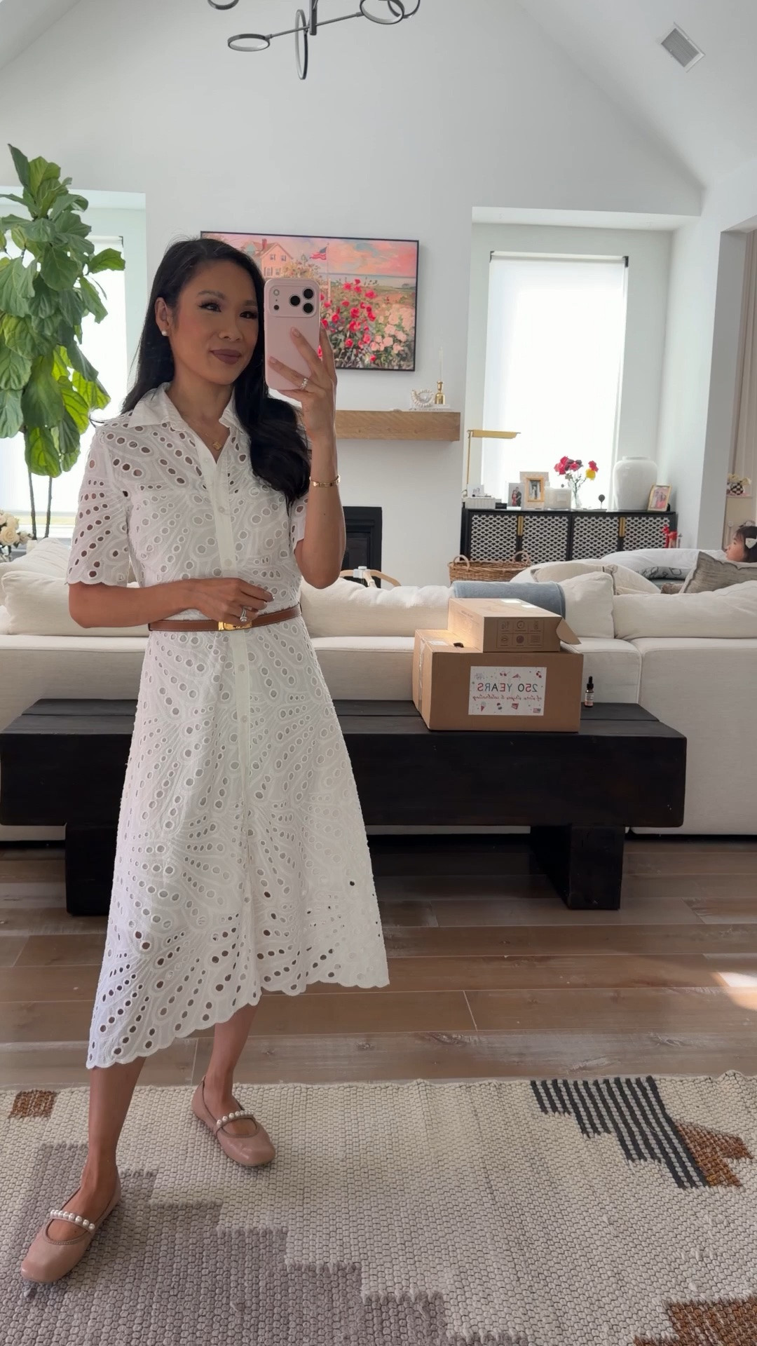 White eyelet dress perfect for summer. Breastfeeding and nursing friendly! Love the fit, wearing size XS. Length is a dash long on my petite frame but still flattering. On sale for $68!

#LTKPetite #LTKootd #LTKSaleAlert