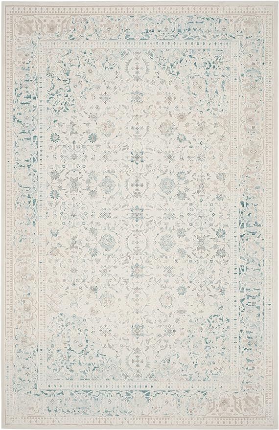 Safavieh Passion Collection PAS405B Vintage Distressed Area Rug, 6'7" x 9'2", Turquoise / Ivory | Amazon (US)