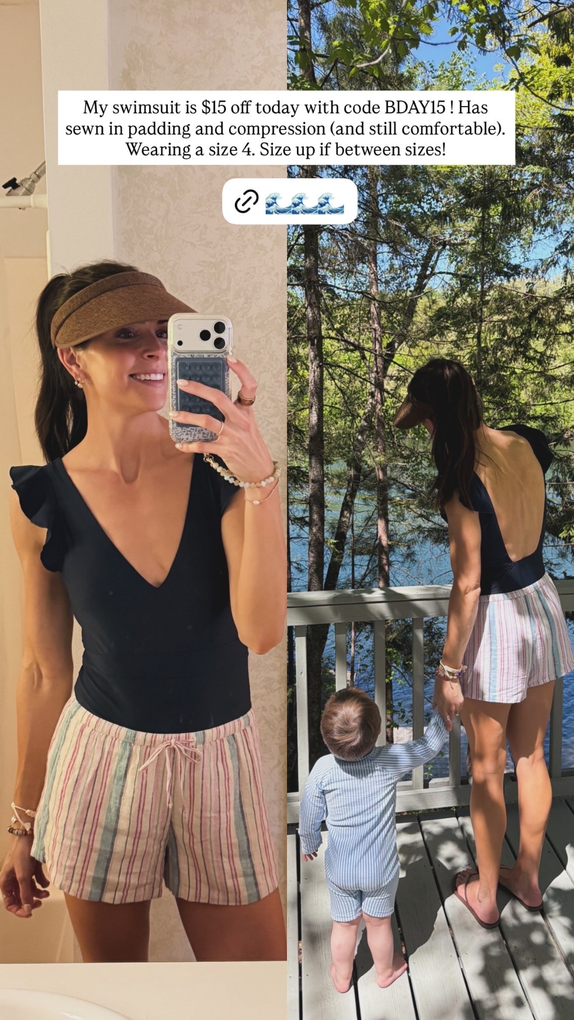 Swimsuit from Summersalt 
Shorts: size down (XS)
Visor is a must
Flip flops: tts size up for half sizes 
Caden lane code TAYLORB20

#LTKmomlife #LTKKids #LTKSwim