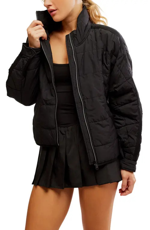 Free People FP Movement Pippa Packable Puffer Jacket in Black at Nordstrom, Size Small | Nordstrom