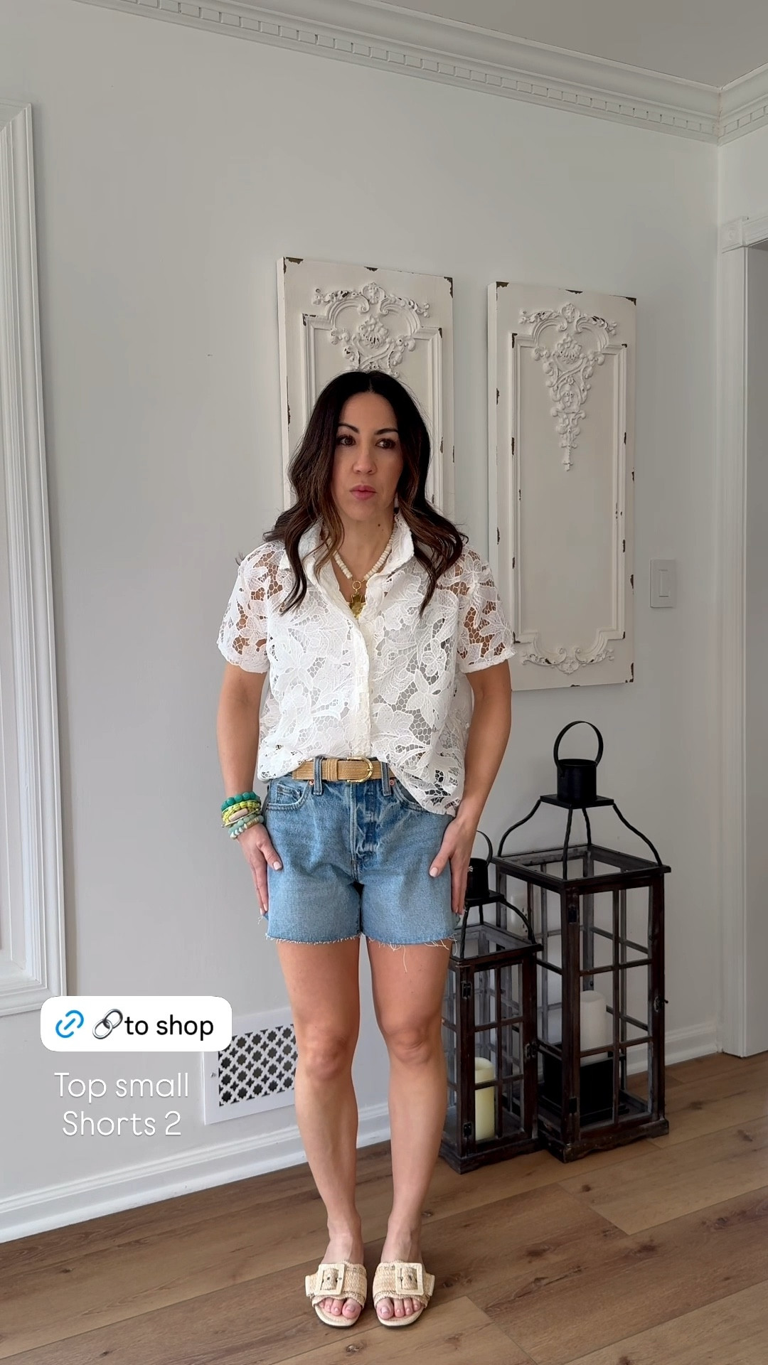 Small crochet top. Denim shorts 2. Target style.

#LTKOver40 #LTKSaleAlert