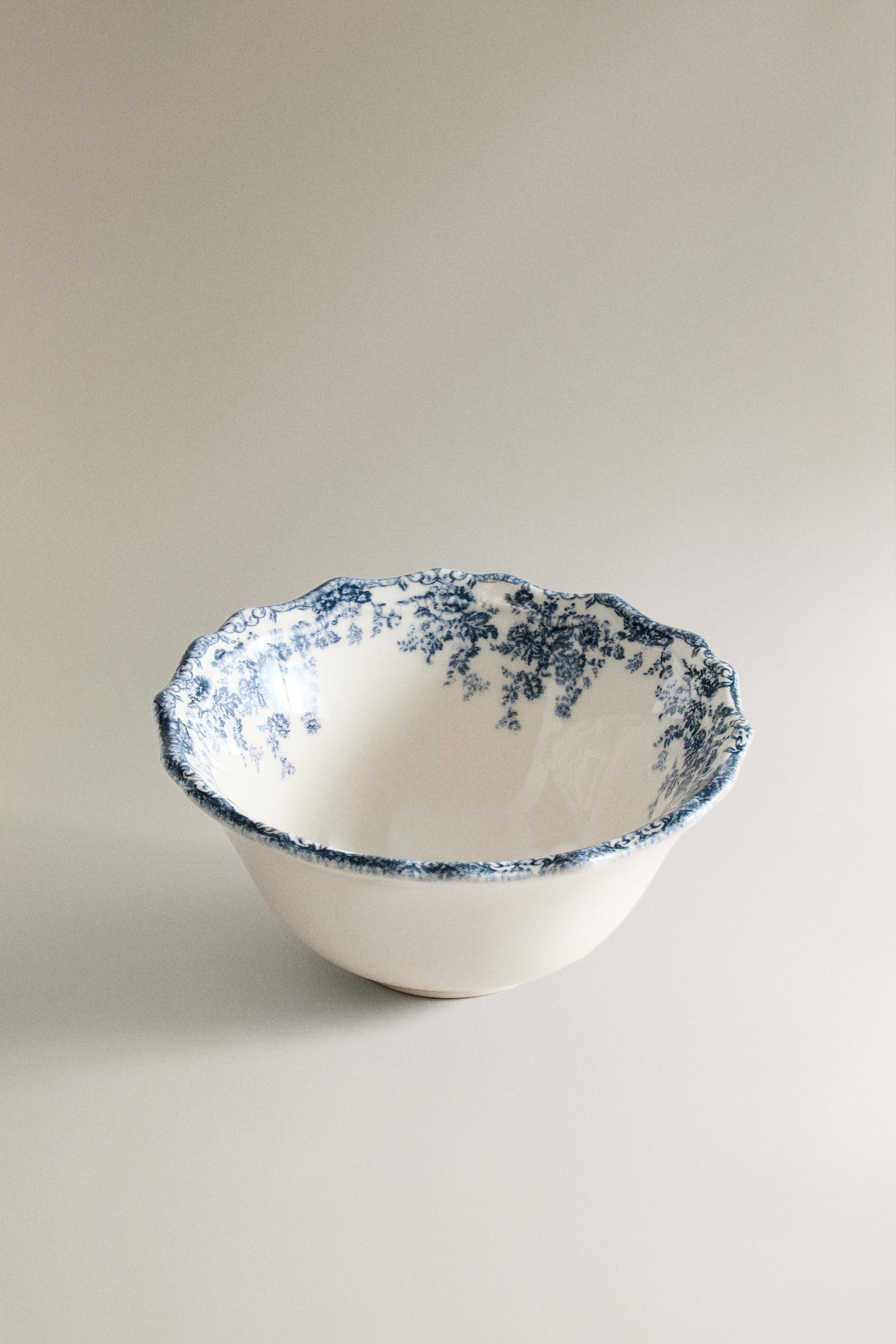 FLORAL EARTHENWARE SNACK BOWL | Zara US
