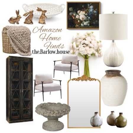 Vintage inspired home finds 

Amazon home 
Home decor 
Vintage mirror 
Viral mirror 
Vase 
Cabinet 
Lamp 
Knit blanket 
Gold bunnies 
Floral print 
Chairs 
Lamp
Living room 
Shelf decor 
Bookcase decor 

#LTKfindsunder50 #LTKhome #LTKstyletip