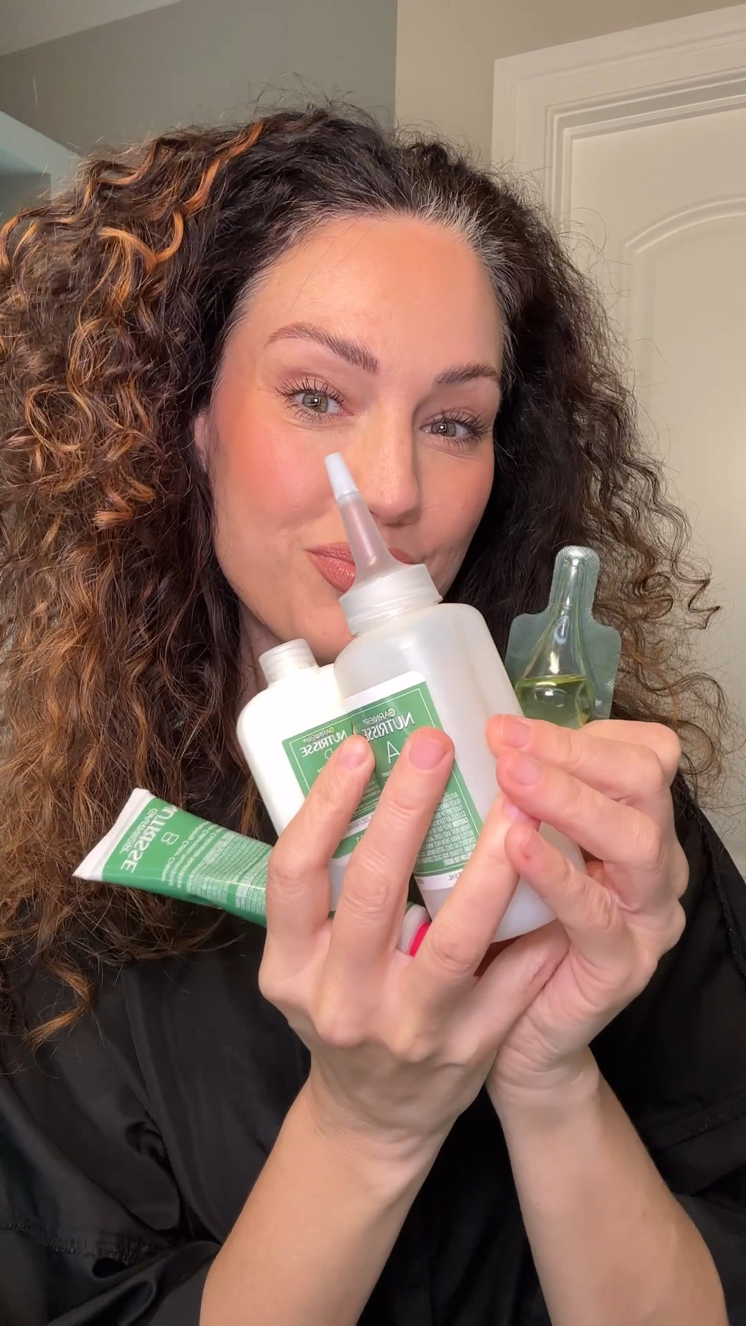 #ad Sometimes you just need a quick refresh ✨ I used @garnierusa Nutrisse Ultra Crème in Darkest Brown from @TargetStyle @Target for 100% gray coverage and rich, nourished color. My hair feels soft, shiny, and I’m officially event-ready! 

#GarnierPartner #GarnierHairColor #TargetPartner #Target
