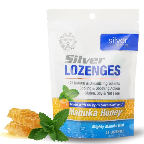 Silver Biotics Colloidal SIlver Lozenges | 60 PPM Ag₄O₄ SilverSol | Immune Support + Throat S... | Amazon (US)