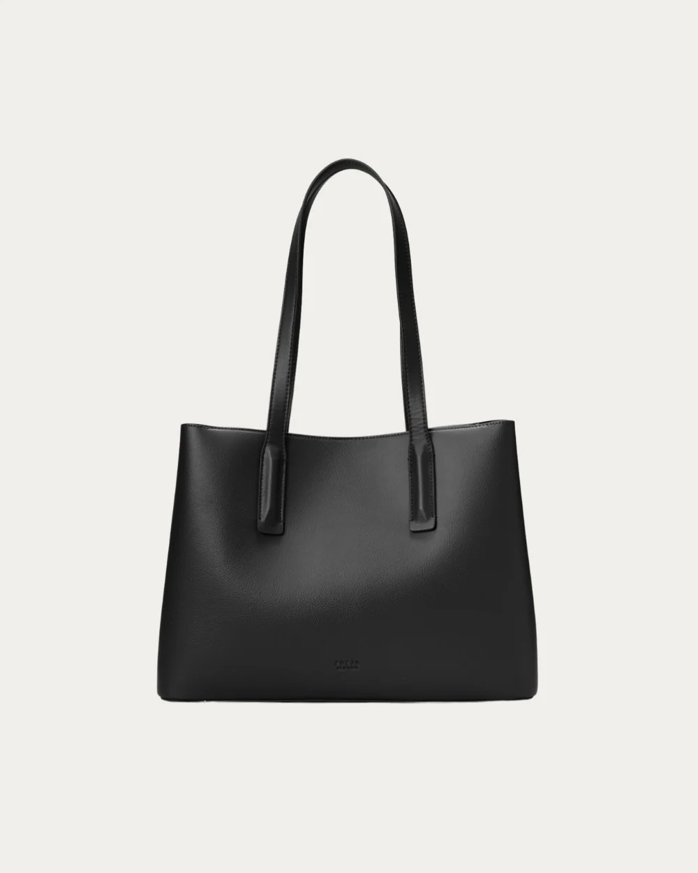 Linnea Tote Black - Luxury Vegan Work Bag | Freja New York