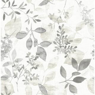 A-Street Prints Gossamer Grey Botanical Grey Wallpaper Sample 2716-23867SAM | The Home Depot