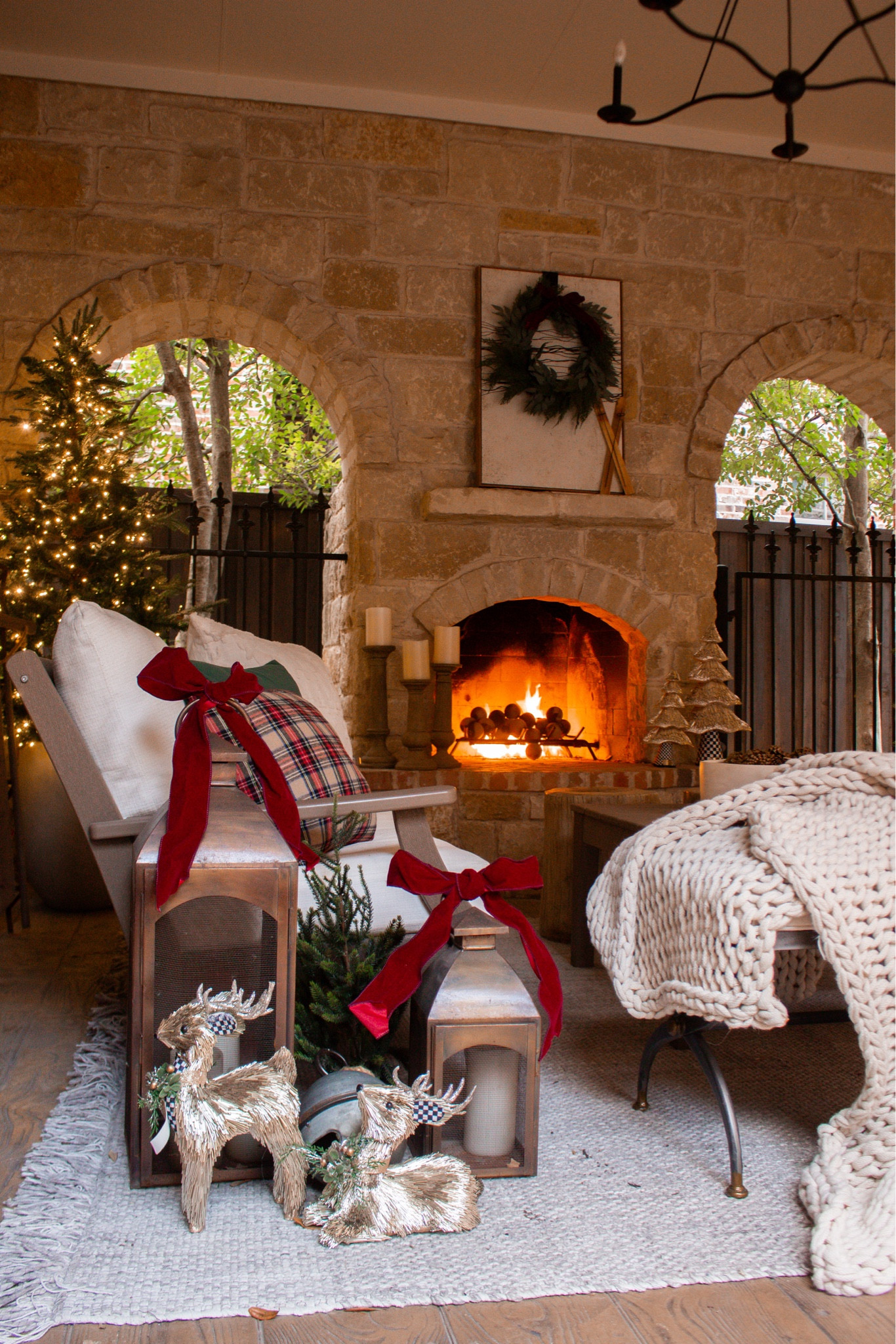 A few seasonal pillows, a warm throw, and lanterns with ribbon can completely transform your outdoor seating area. Sharing the exact pieces I used to create this classic holiday patio.
holiday patio decor, Christmas pillows, outdoor Christmas styling, cozy patio setup, Christmas lantern decor, festive outdoor space, winter porch inspiration


#LTKHoliday #LTKHome #LTKSeasonal