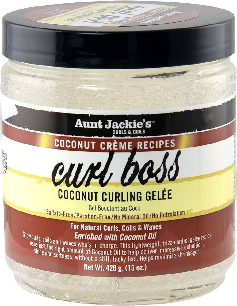 Aunt Jackie's Coconut Crème Recipes Curl Boss Coconut Curling Hair Gel for Naural Curls, Coils a... | Amazon (US)
