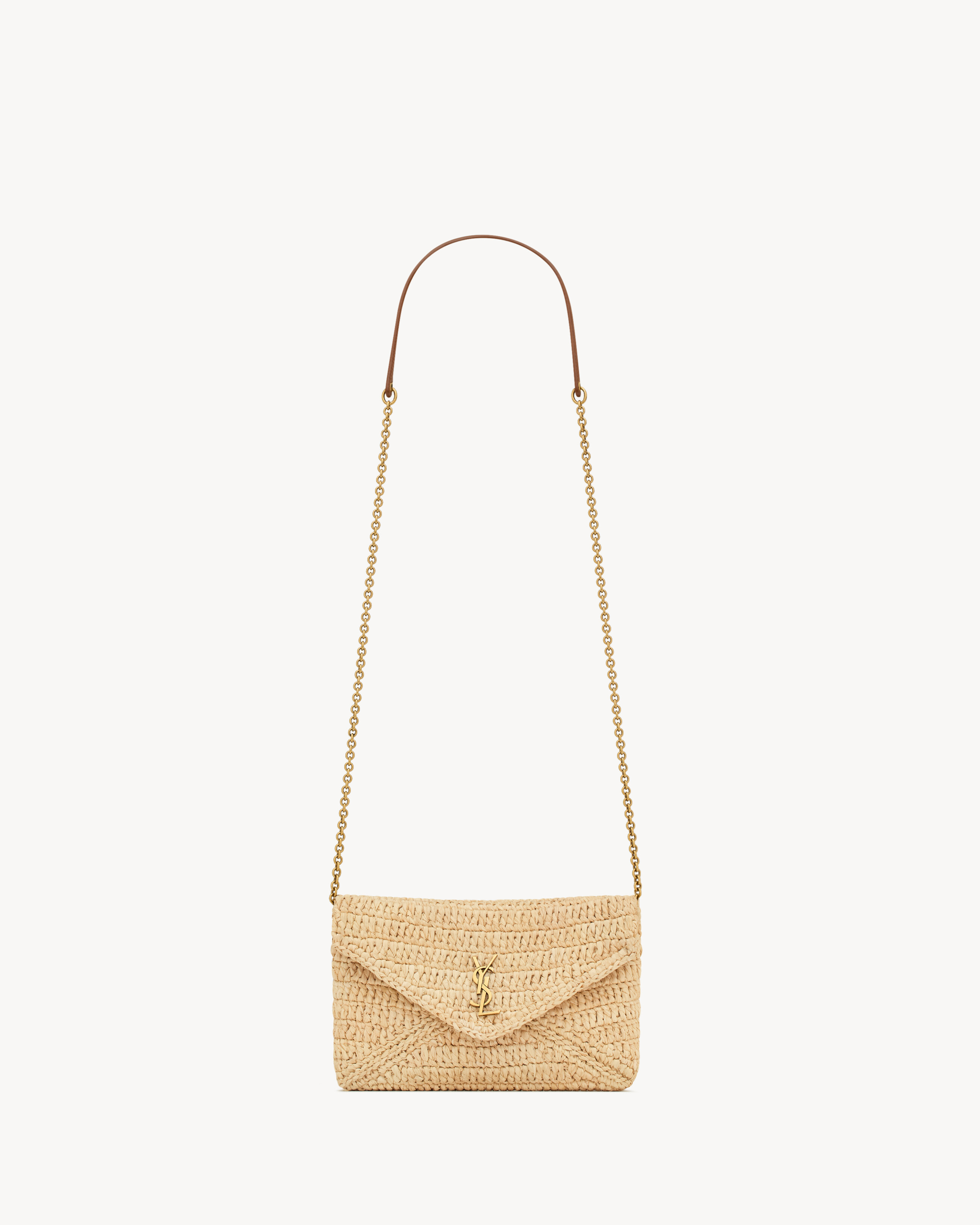 CASSANDRE small chain pouch in raffia | Saint Laurent Inc. (Global)