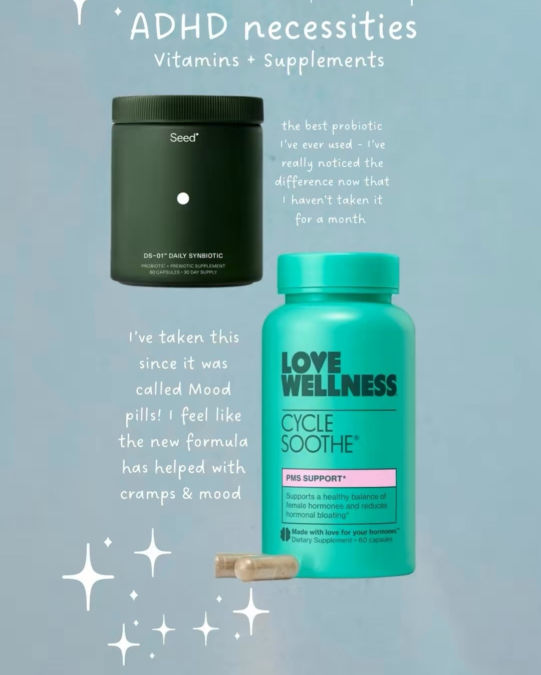 Supplements & Vitamins I’m stocking up on during the Amazon spring sale! The Seed Probiotics are almost 30% off 🤯 & great time to stock up on the collagen gummies since the two pack is also on sale on amazon bc remember you need to take supplements for an extended time in order to see the affects! I tagged similar items that are also on sale at Target :) 




follow for more & follow on tiktok for more ADHD recs @raineyholiday 🙂‍↔️🫵🏻🫶🏻

#LTKSaleAlert #LTKWatchNow #LTKBeauty