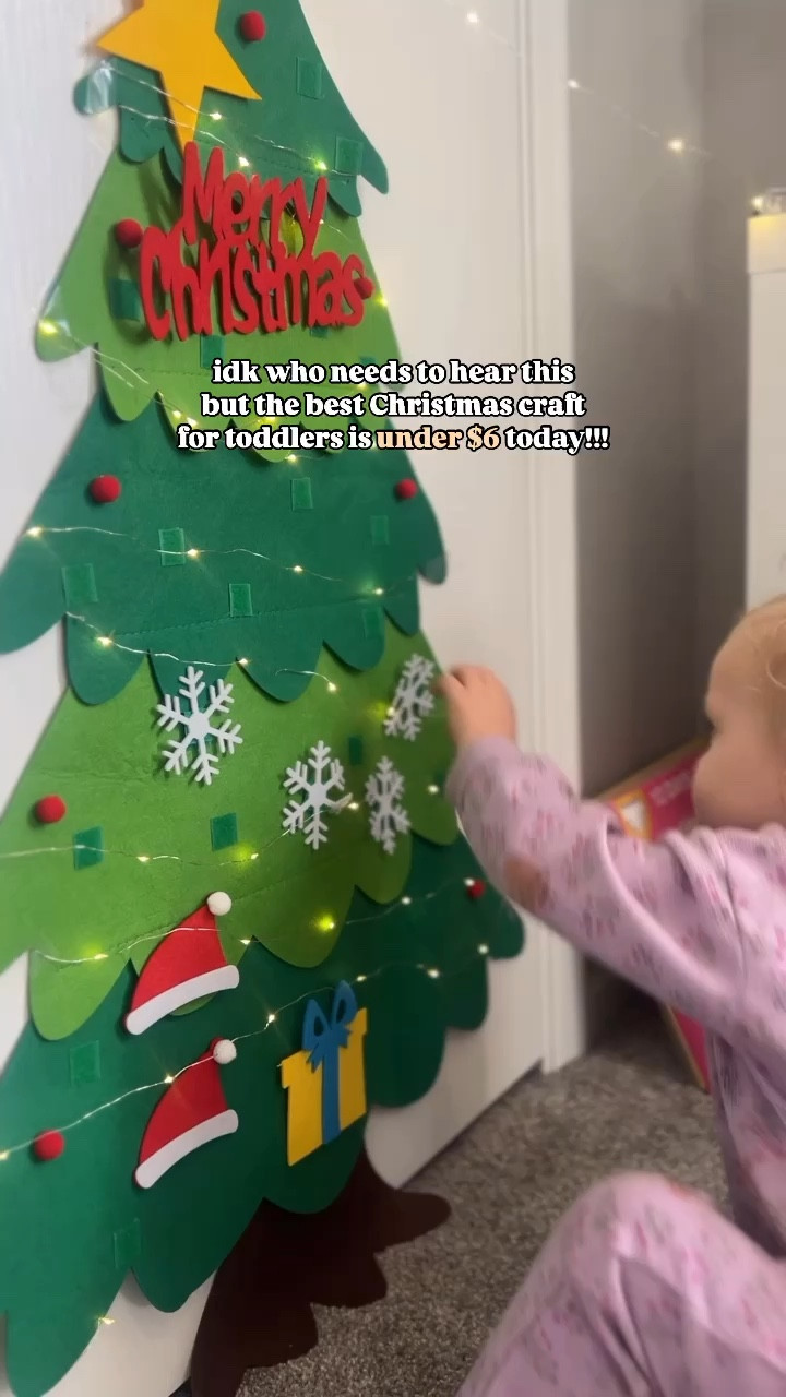 Felt Christmas tree for toddlers is on major sale at Walmart right now! Great Christmas gift 

#LTKHoliday #LTKSaleAlert #LTKGiftGuide
