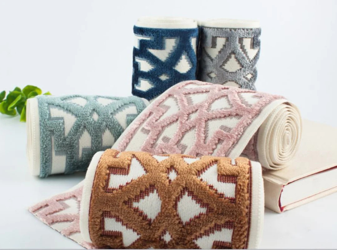 Decorative Fabric Trim for Curtains, Fretwork Velvet Curtain Trim, for Upscale Designer Curtains,... | Etsy (US)