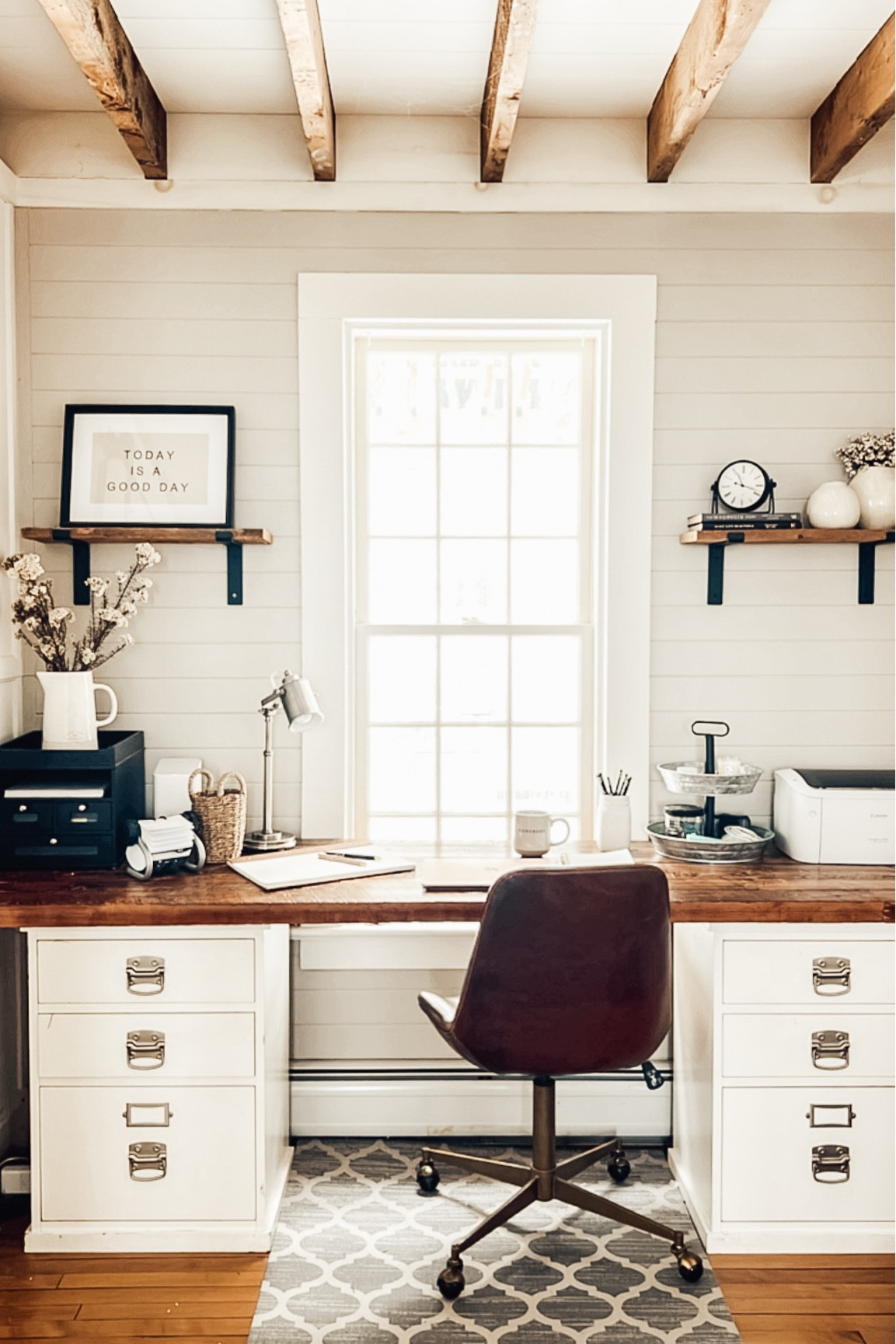 Home Office Inspo | Minimal design is creating a space that has exactly what you need. Having an uncluttered and organized office helps me be my most creative and productive self! 

Office supplies are tucked into a drawer or in a tray leaving room for notebooks to capture ideas and inspiration for the next project. 


#LTKHome