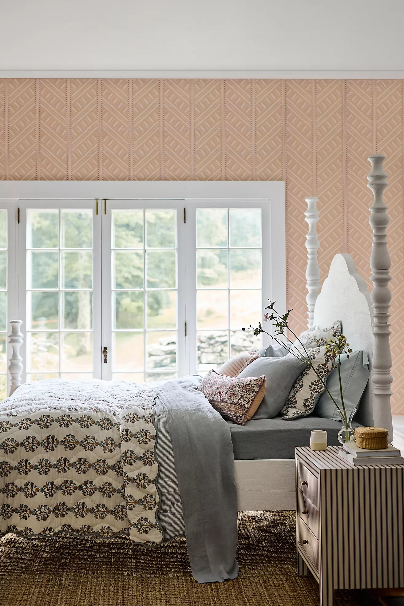 Iluka 100% Cotton Gauze Floral Quilt | Anthropologie (US)