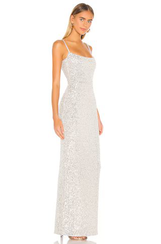 Nookie Lovers Nothings Sequin Gown in Silver from Revolve.com | Revolve Clothing (Global)