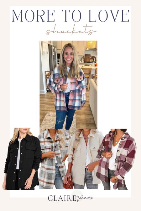 Fall fashion is all about layers and we’re loving shackets! From solids to plaids, there’s more to love this season 😍🍂 
#shacketobsessed #moretolove #fallfashion 

#LTKfindsunder100 #LTKmidsize #LTKstyletip