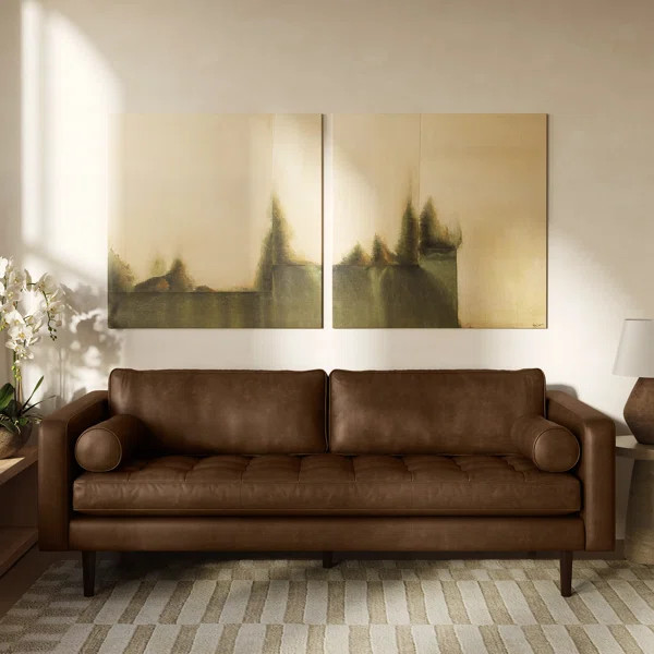 Napa 88.5'' Full-Grain Genuine Italian Leather Sofa | Wayfair North America