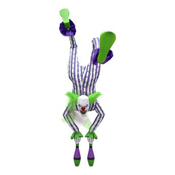 Haunted Living 8.5-ft Laughing LED Handstand Clown Animatronic | Lowe's
