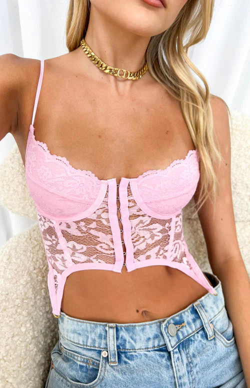 Beckster Pink Garter Corset Top | Beginning Boutique (AU)