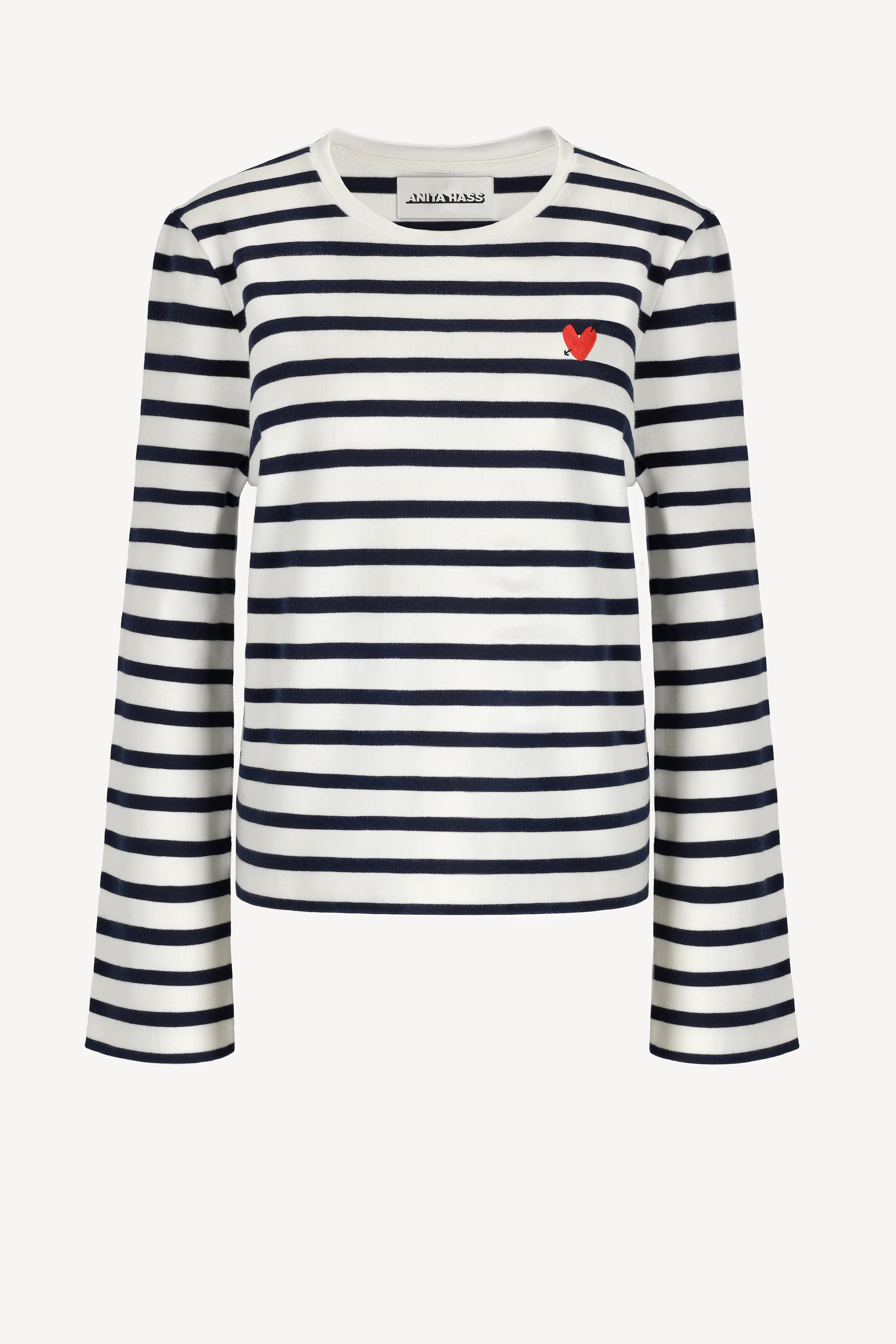 Longsleeve 'Heart' in Navy/Ivory | ANITA HASS